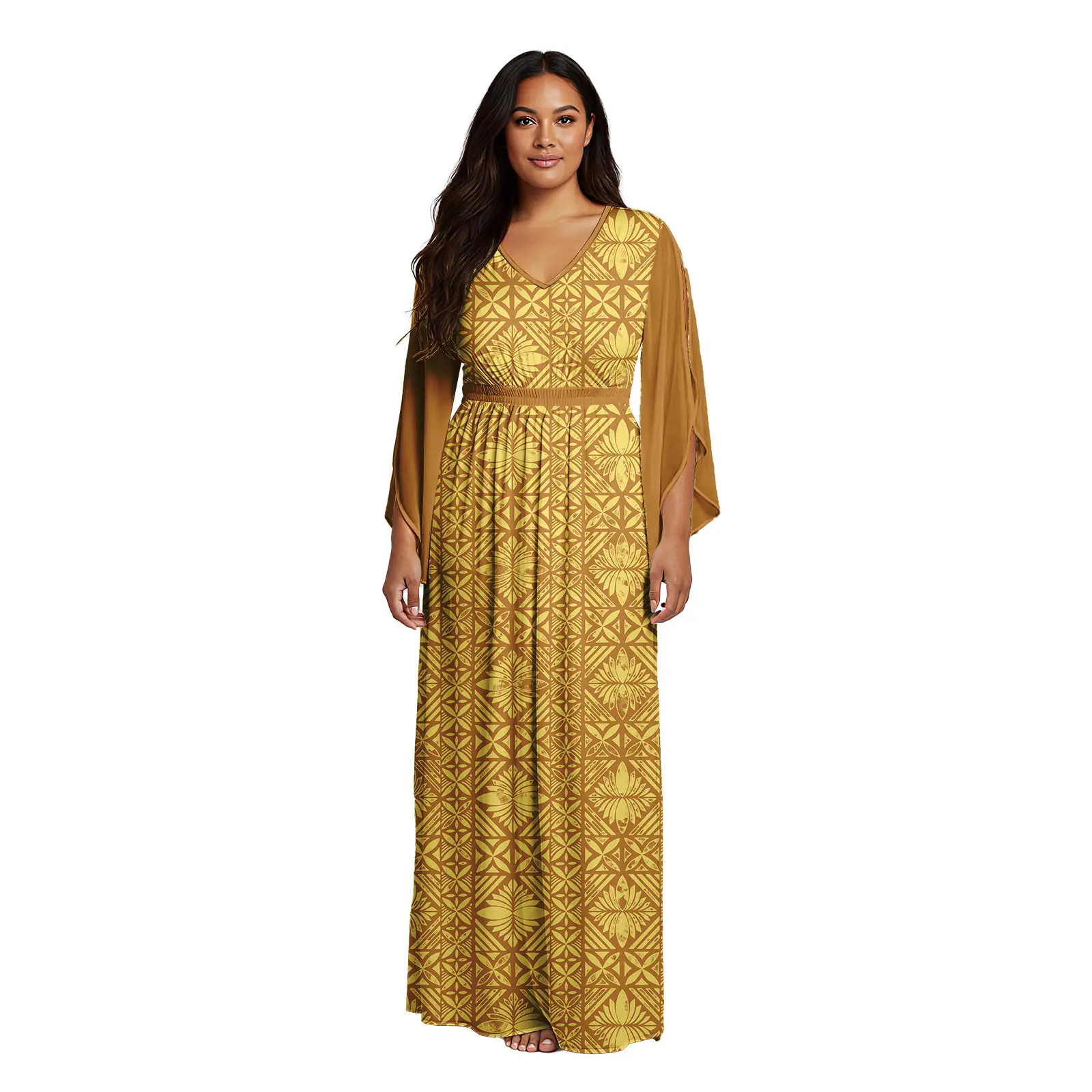 

Женская длинная юбка в этническом полинезийском стиле, Гавайская новая модная вечеринка, винтажная повседневная полинезийская одежда, женское платье Island