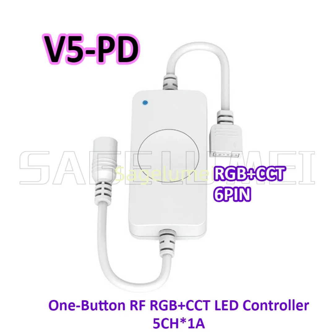 

NEW One-Button SKYDANCE V1-PD/V2-PD/V3-PD/V4-PD/V5-PD 5-24VDC CV Controller with LED indicator remote for LED DIM/CCT/RGB Strip