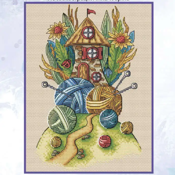 Chinese Cross-stitch Kits for Embroidery Needlework, Yarn Shack, DIY Cross Stitch Sets, 24-32, 16CT, 14CT, 18CT