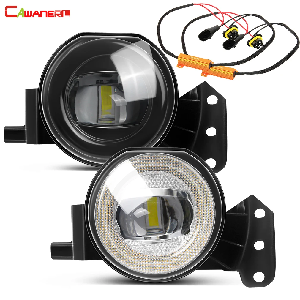 2 X Angel Eye Fog Light DRL For BMW E46 E60 E63 E90 525i 530i 545i 550i 323i 325i Canbus Car LED Fog Daytime Running Lamp 9006