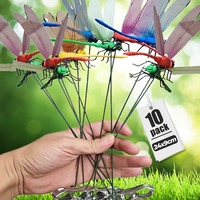 1/20PCS 24CM Simulation Dragonfly Clip Bug Deterrent Realistic Dragonfly Hat Clip Bug Repellent Dragonfly Home Garden Decoration