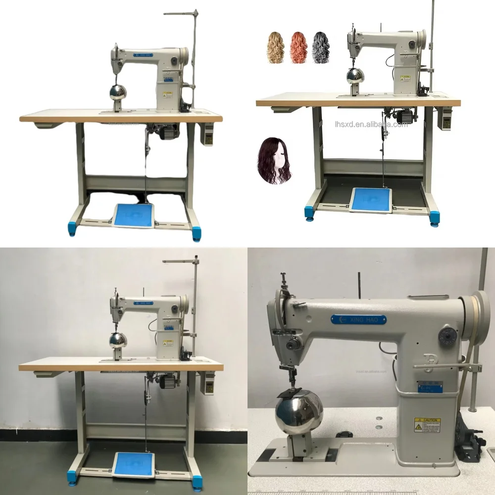 Single High Head Wig Sewing Machine for Wigs Hairpieces Post Bed Lockstitch Sewing Machine for Wig Making Wig Craft