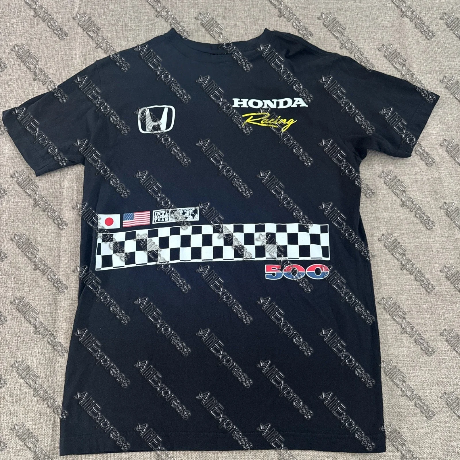 

Горячая мужская футболка Honda, черная INTL RACING TEAM 500, унисекс, для спорта на открытом воздухе, дышащая, быстросохнущая, с короткими рукавами, топ для отдыха и велоспорта