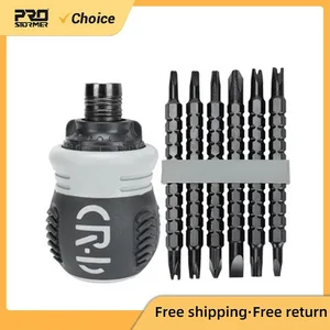 Mini-Ratchet-Präzisionsschraubendreher, Magnetisch, Teleskop, Labosparung, Handwerkzeug, Dual-Purple-Kopf, Phillips geschlitzt, 13 in 1 6 Hauptverkaufsschlüssel Philips Precision - №5