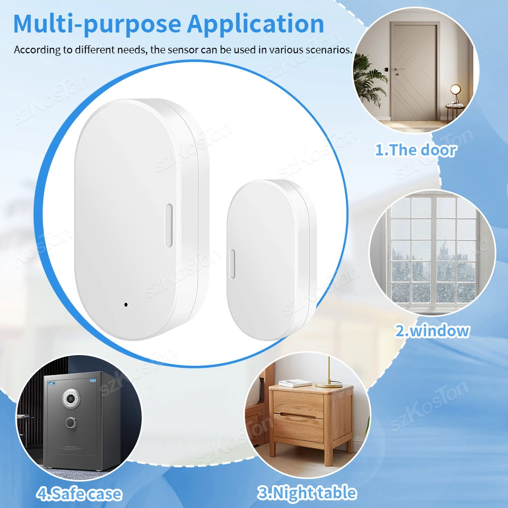 eWeLink APP ZigBee Smart Door Window Sensor Door Open Closed Detector Alarm Smart Home Work with  Alexa Google Alice Zigbee2Mqtt