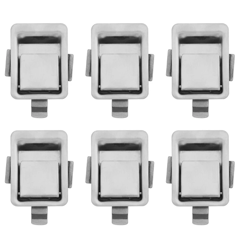 6X Stainless Steel Recessed Mounted Latch Mini Flush Mount Paddle Handle Lock For RV/Camper/Trailer/Cabinet/Tool Box Etc