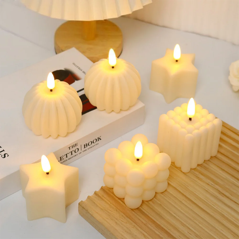 

Tea Lights Candles Battery Operated Electric Fake Tealight Candles Flameless Pumpkin Candles For Halloween Home Decoration