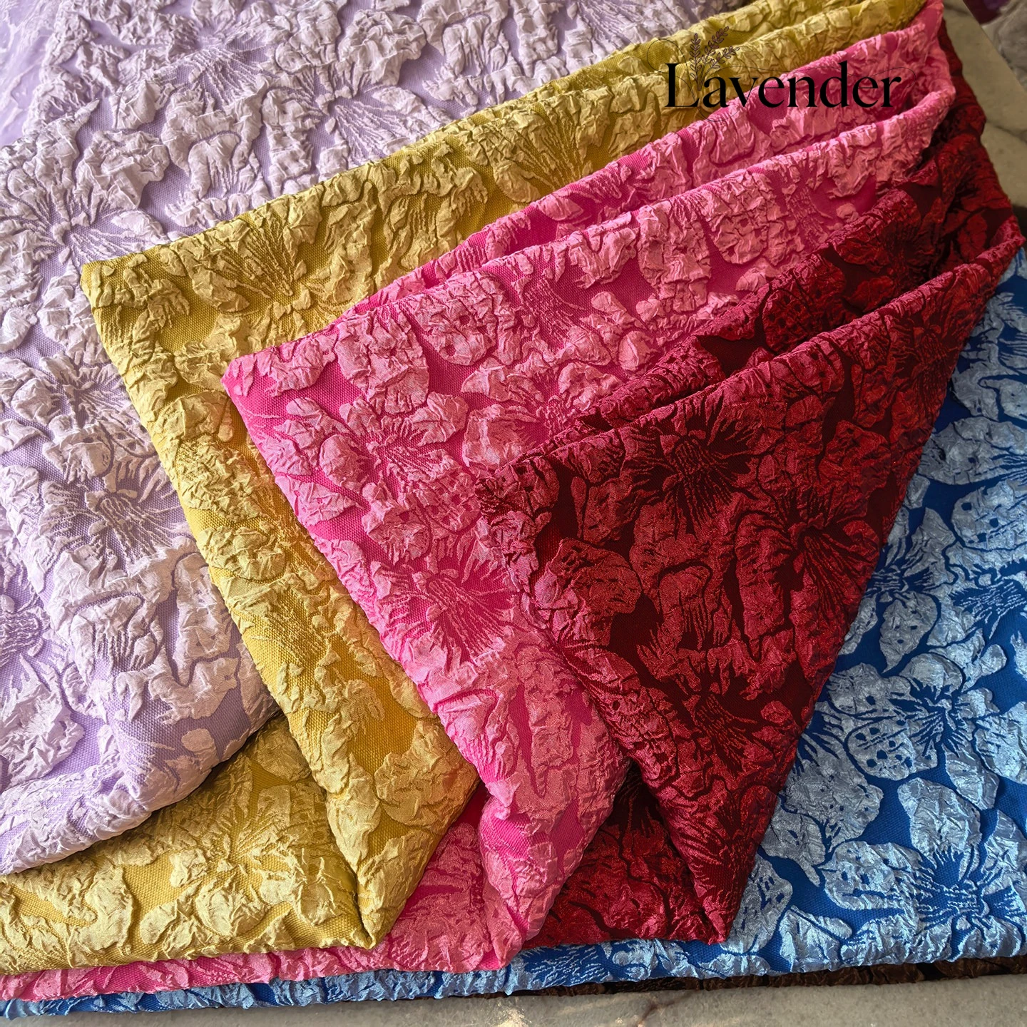 

Large Flower Embossed Jacquard Fabric | Slightly Stiff with Stretch | Ideal for DIY Fashion Apparel Sewing Projects