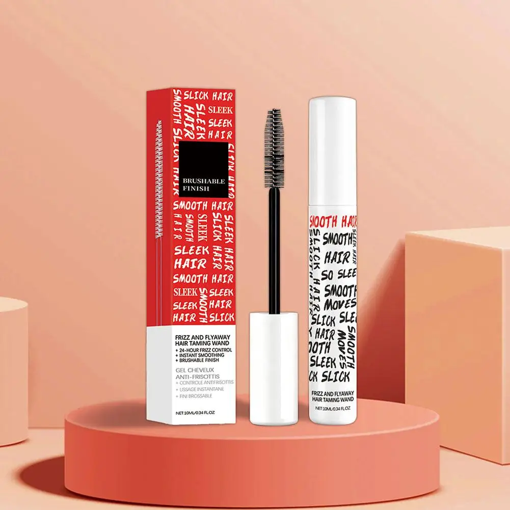 곱슬머리 관리 헤어 테이밍 완드 가벼운 젤 포뮬러 부드러운 스타일링 스틱 24시간 지속 부드러운 브러시 가능 마무리 스틱 휴대용