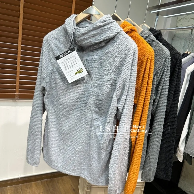 Lightweight Outdoor Hoodie Couple Style Autumn Men Women Mountain Series P Fluffy Lined Base Shirt Fashionable Sweatshirt - view 5