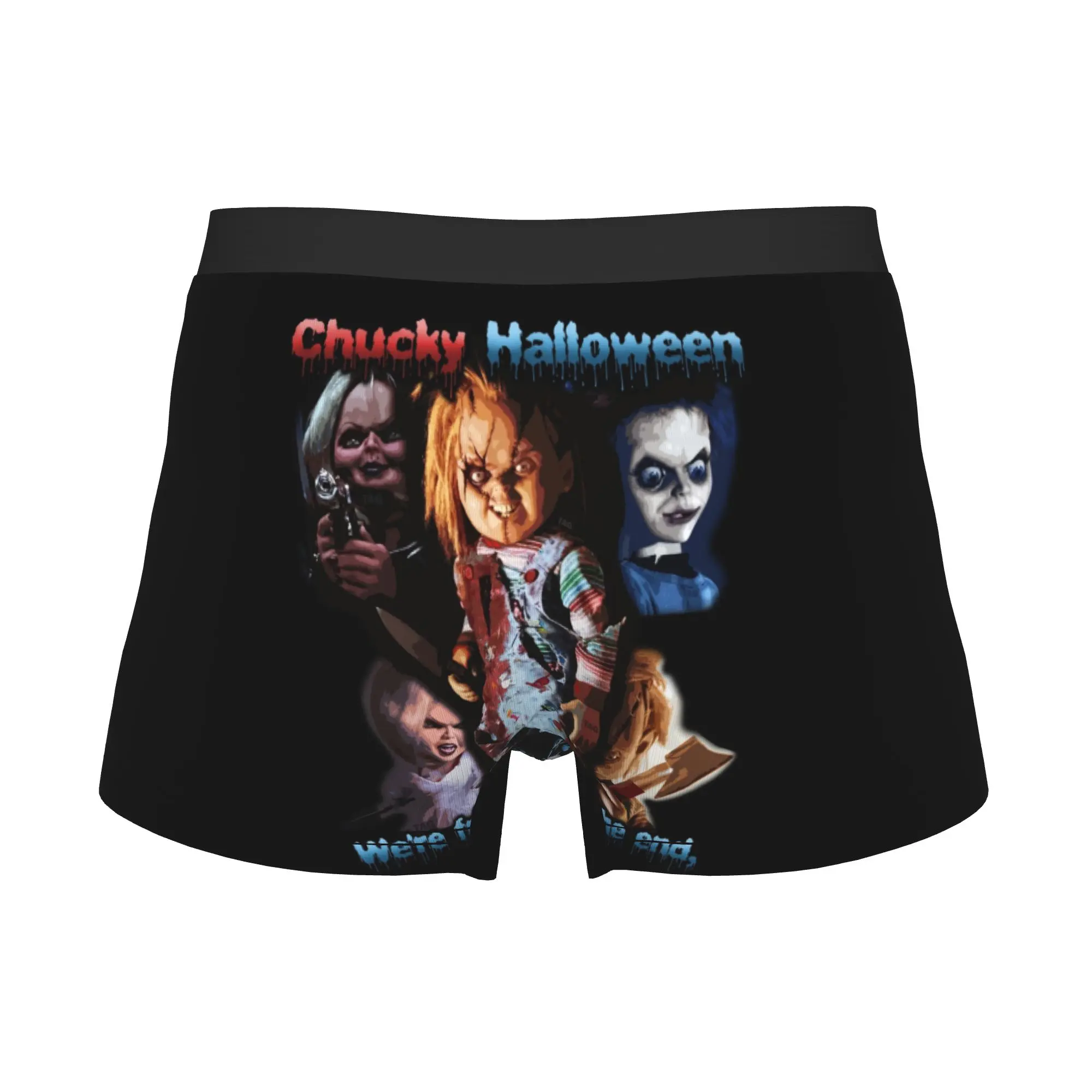 Chucky Doll Halloween Underwear Men Printed Child's Play  Horror Movie Boxer Shorts Panties Briefs Soft Underpants