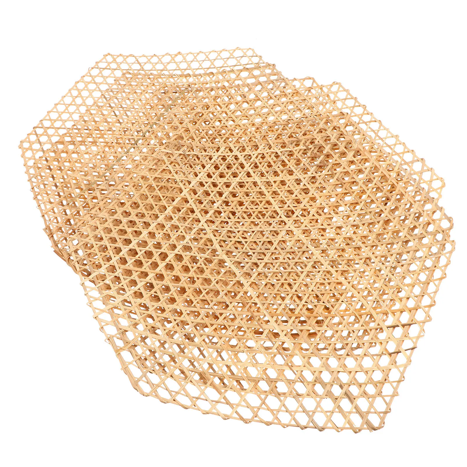 

6Pcs Handmade Bamboo Mats Anti-Oil Anti-Stick Bottom Steamer Pad Kitchen Dish Mat Bamboo Mats Decorative Dish Mat