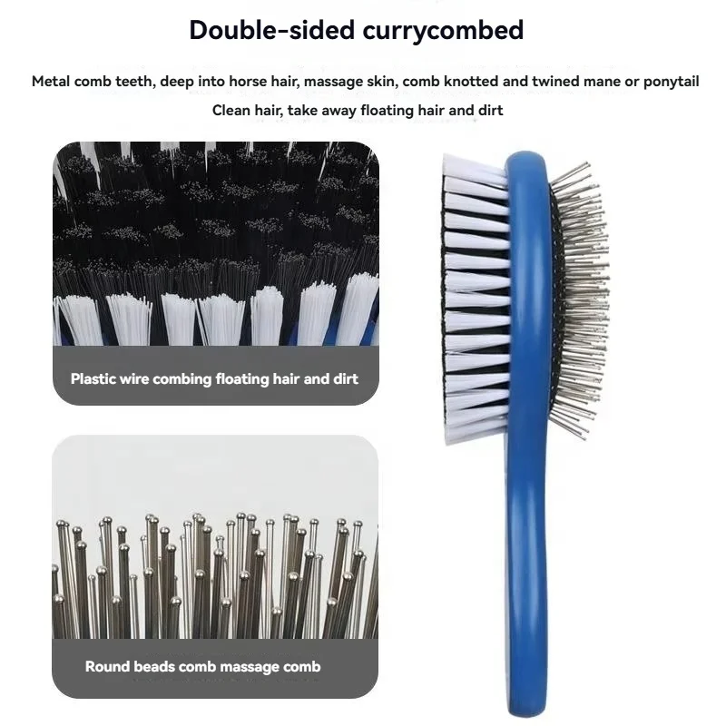 Professional Horse Grooming Kit Equine Cleaning Brush Set view 2
