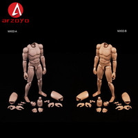 1/6 Male Figure Body MX02-AB 2.0 Nude Narrow Shoulders with Neck Europe Skin/Asia Skin Action Figure & Acces 12'' Flexible Doll