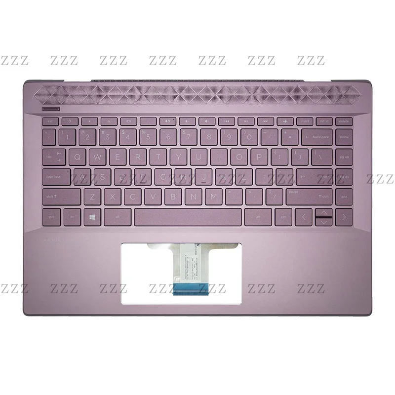 ZZ US Keyboard&PalmRest For HP 14-CE L51753-001 no backlit fingerprint Version New