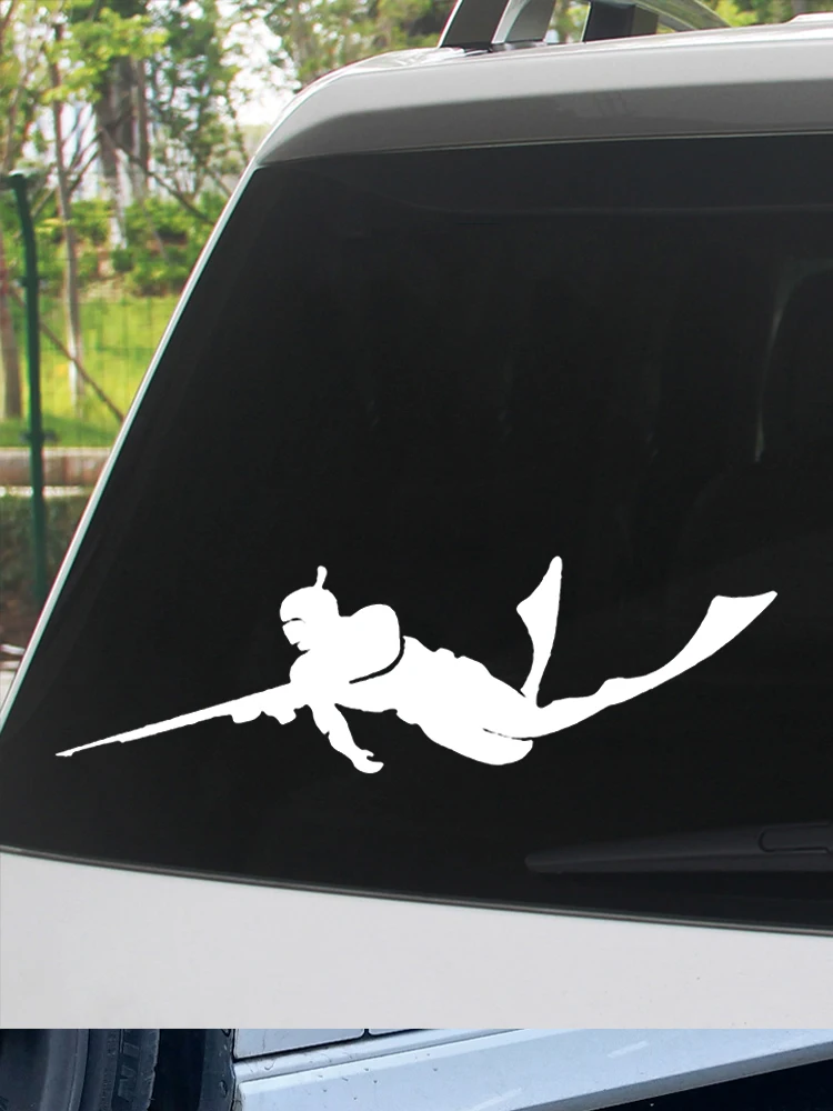 Подводная охота, дайвинг Die-Cut Vinyl Decal Car Sticker Waterproof Auto Decors on Car Body Bumper Rear Window Laptop #S51861