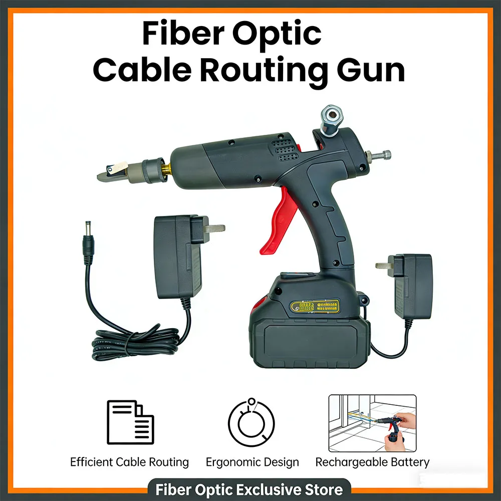 مسدس الغراء الساخن الكهربائي القابل لإعادة الشحن لأسلاك الألياف البصرية غير المرئية، أداة تركيب النطاق العريض FTTR/WiFi #1