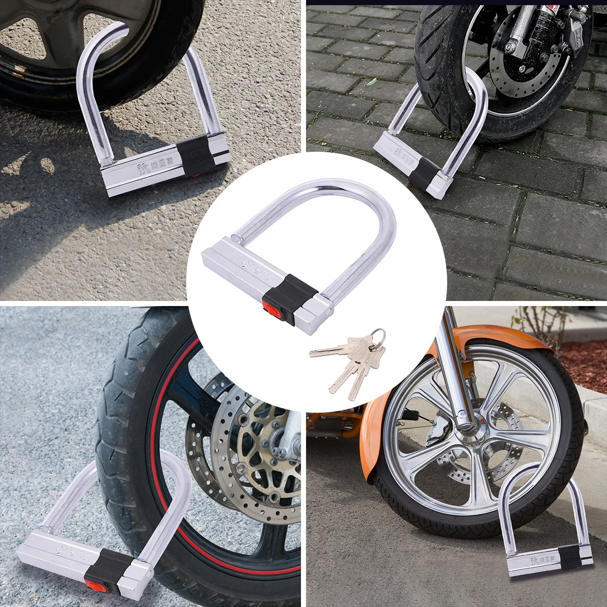 

Professional U-Shaped Lock for Bicycles Accessories Anti Theft Security Outdoor Cycling Protection Blade Lock Cylinder
