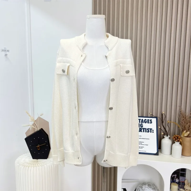 

Fashionable and Gentle Oversize Cardigan Jacket for Women's Spring New Small Fragrant Style Knitted Sweater Female Clothing