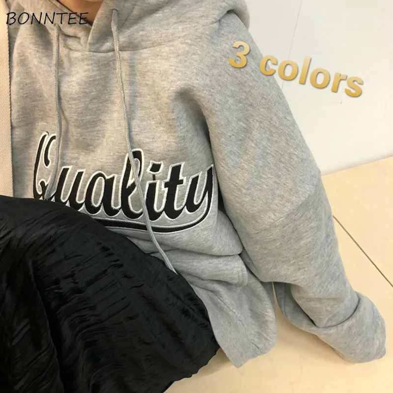 Hoodies Vrouwen Esthetisch Bedrukt Bf Unisex Street Style All-Match Daily Chique Harajuku Koreaanse Jonge Dames Vrije Tijd Populair