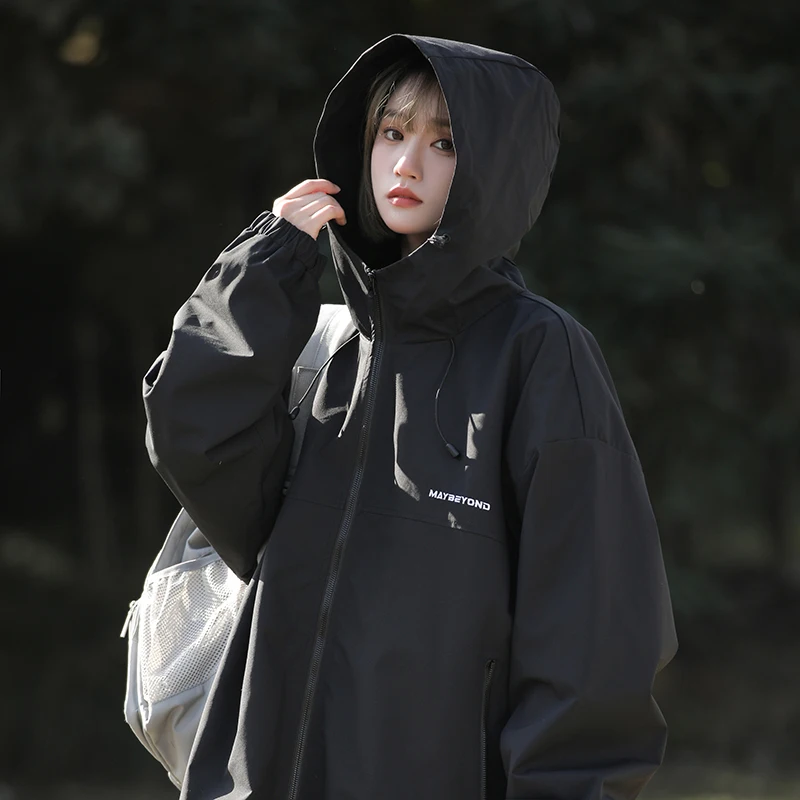 

Мужской костюм для активного отдыха American Sle Workwear: демисезонный, с капюшоном, свободный крой, для пар, молодежный, ветрозащитный