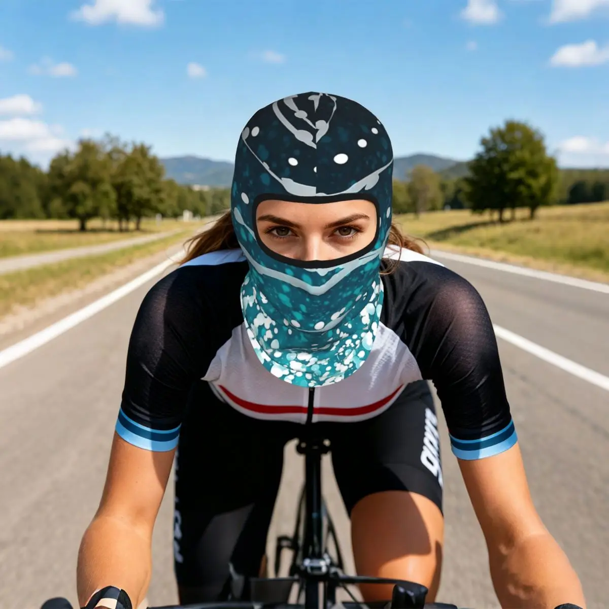 Whale Shark Pattern Breathable Thin Balaclava Full Face Mask Sun Protection Neck Gaiter For Motorcycle Cycling Fishing Outdoor