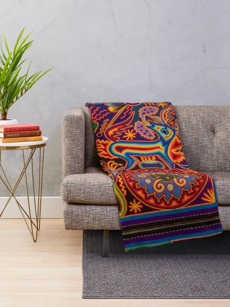 Huichol Throw Blanket Travel Quilt for sofa Blankets