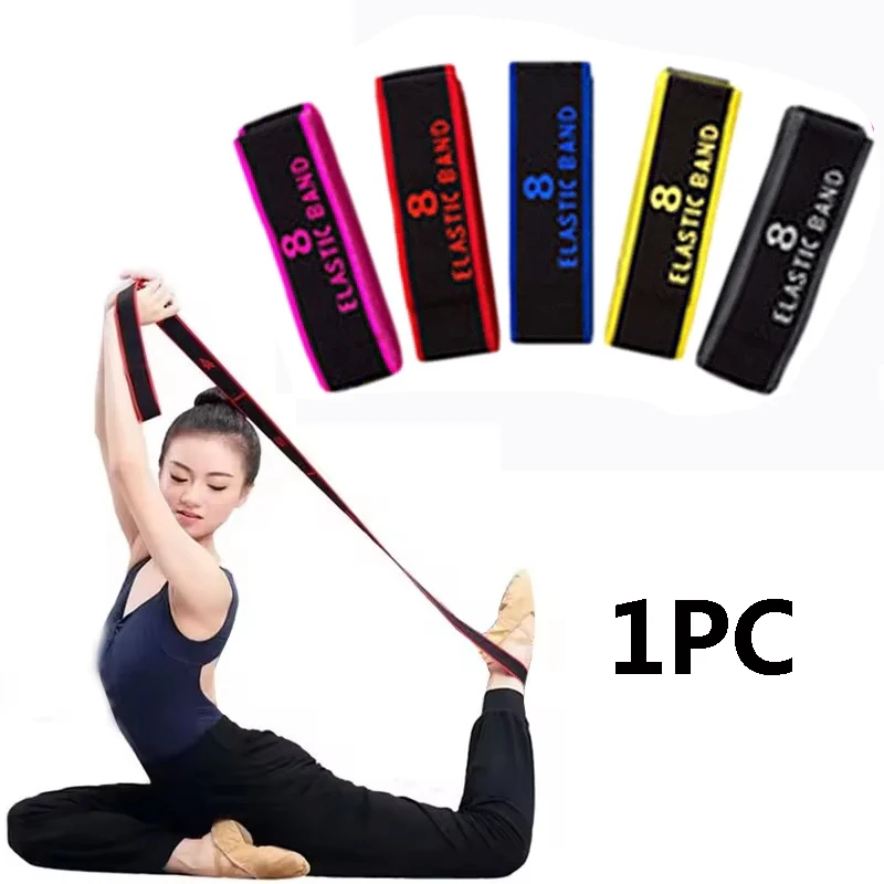 حزام اليوغا لممارسة اللياقة البدنية مع مقياس للفتيات، حزام مقاومة للرقص اللاتيني المرن