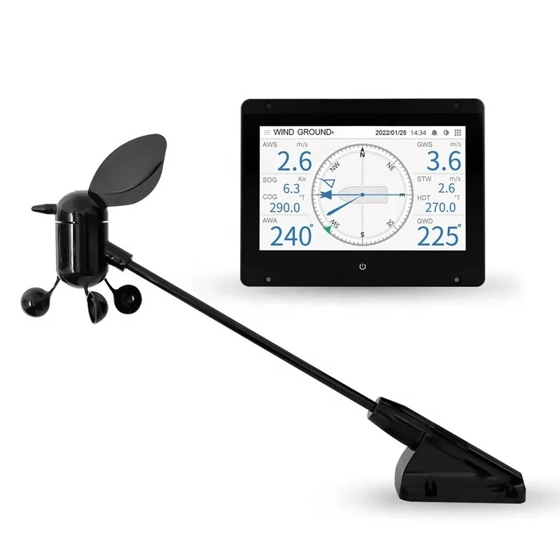 

360 Degree Wind Direction Display with Speed and Temperature Indicators Marine Supplies for Sailing