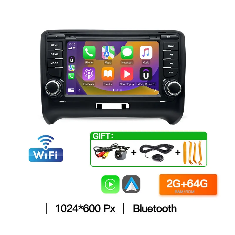 Voor Audi TT MK2 8J 2006-2014 Auto Multimedia Speler Auto Autoradio Carplay Android Radio WIFI Draadloze Carplay Audio Bluetooth BT