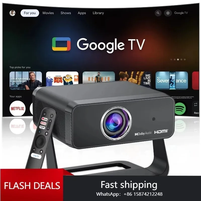 

2026 New Projector GT350 Netflix Official Certified Google TV Android 14 Smart Home Office Projector 4K High Brightness