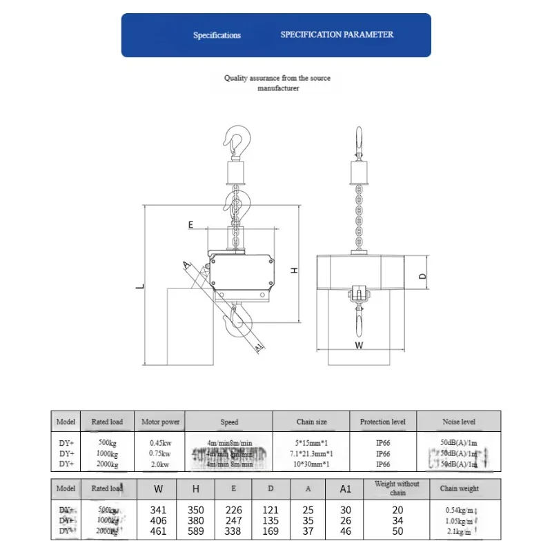 Equipamento de entretenimento de guindaste de palco de corrente, sistema de freio duplo, elevador elétrico para equipamento de iluminação de teatro de concerto