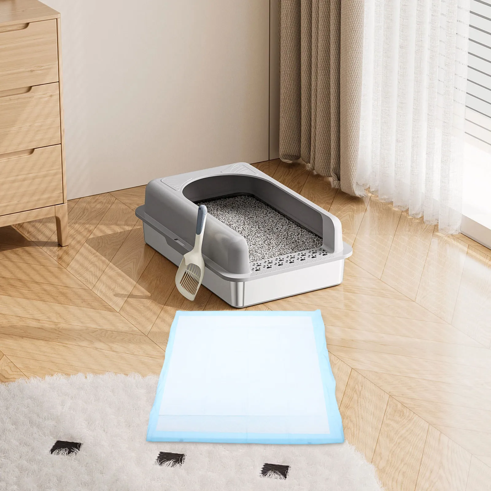 60x60cm Ultra Absorbent Pet Pads for Dogs Antibacterial Odor Neutralizing Surface Ideal Puppy Training Senior Indoor