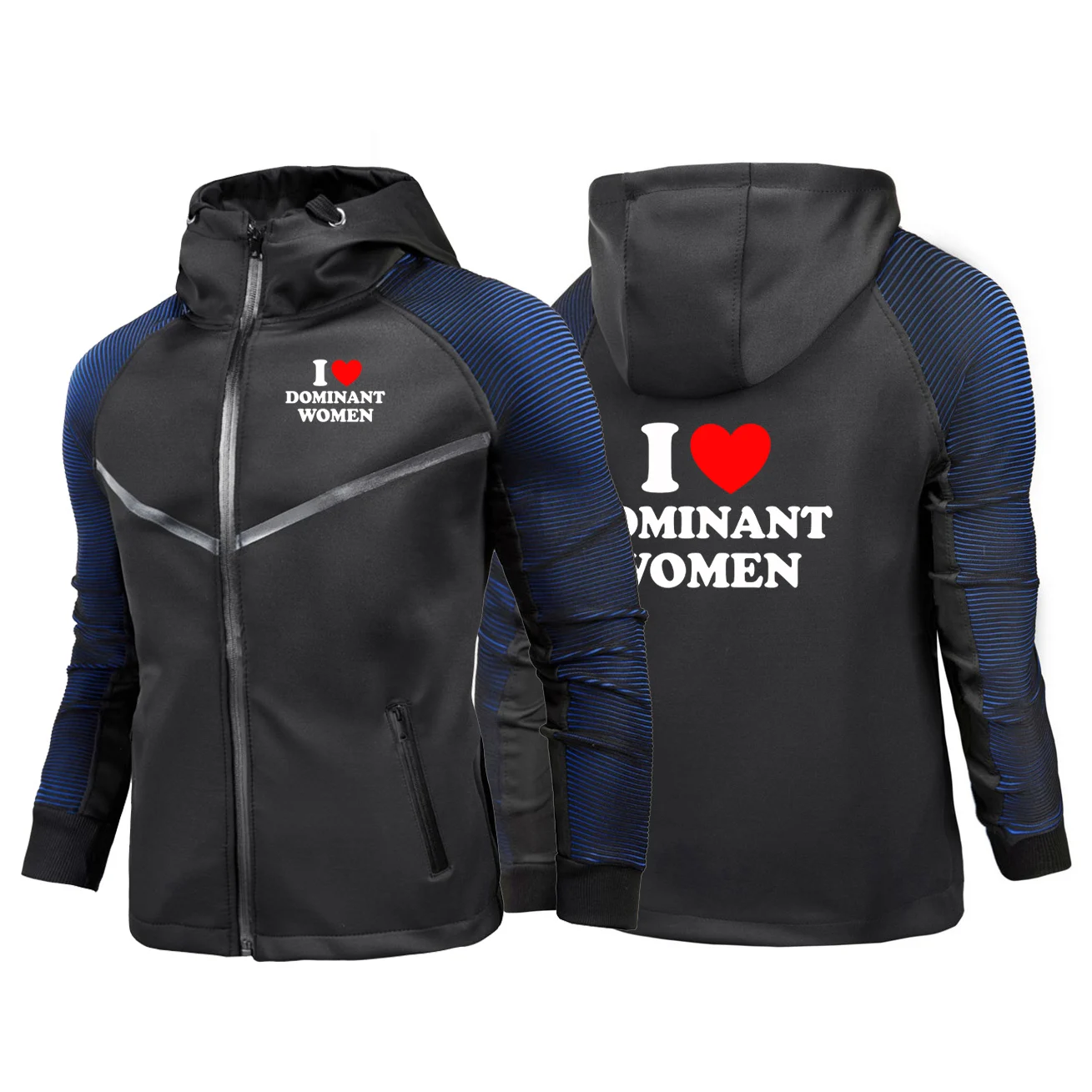 I Love Dominant Women Graphic Men's Zipper Sports Jacket Autumn Daliy Casual Running Fitness Commute Stand Collar Hoodies