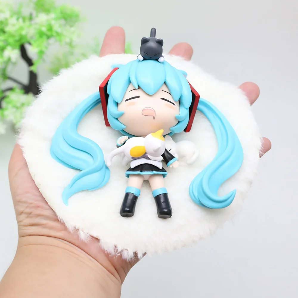 هاتسون ميكو أنيمي فتاة أرقام Q-نسخة النوم الموقف ميكو نموذج دمية تحصيل الحلي سيارة الديكور هدية الاطفال اللعب