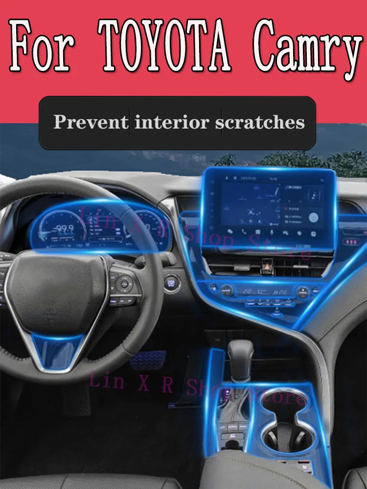 

For TOYOTA Camry 2021-2023 XSE Gearbox Panel Navigation Screen Automotive Interior TPU Protective Film Anti-Scratch Accessories