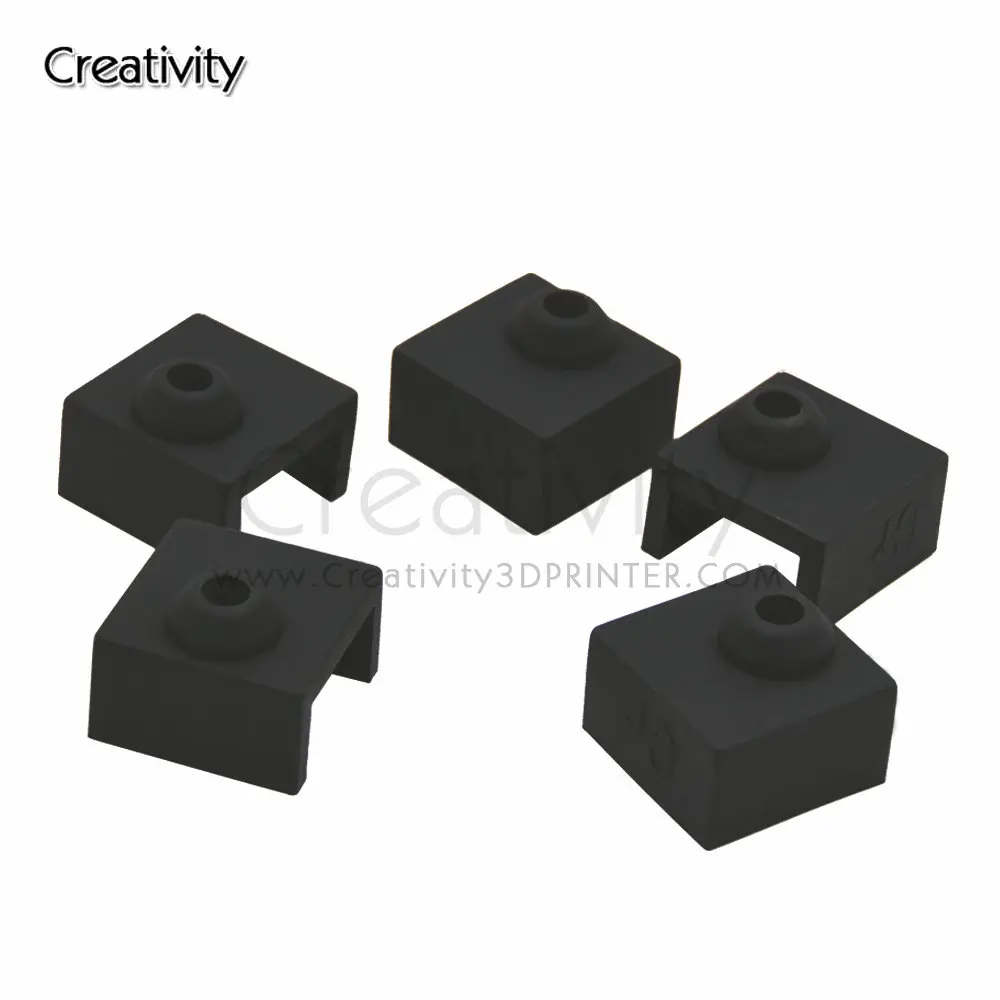 Calcetines de silicona de 3/5 piezas para MK8 MK9, cubierta protectora de Hotend para CR10/Ender3 s1/CR6 SE, bloque calefactor