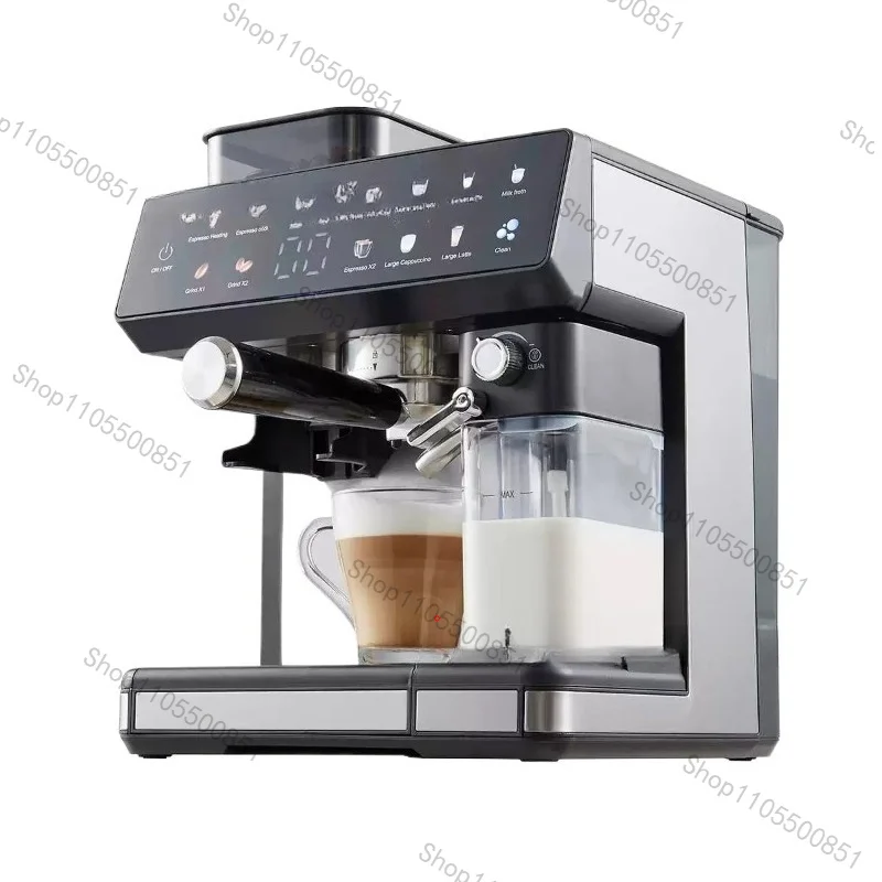 Smart Bean-to-Cup Coffee Machine with Grinder, Double Boiler Espresso Maker, Cold Brew & Professional Digital Control