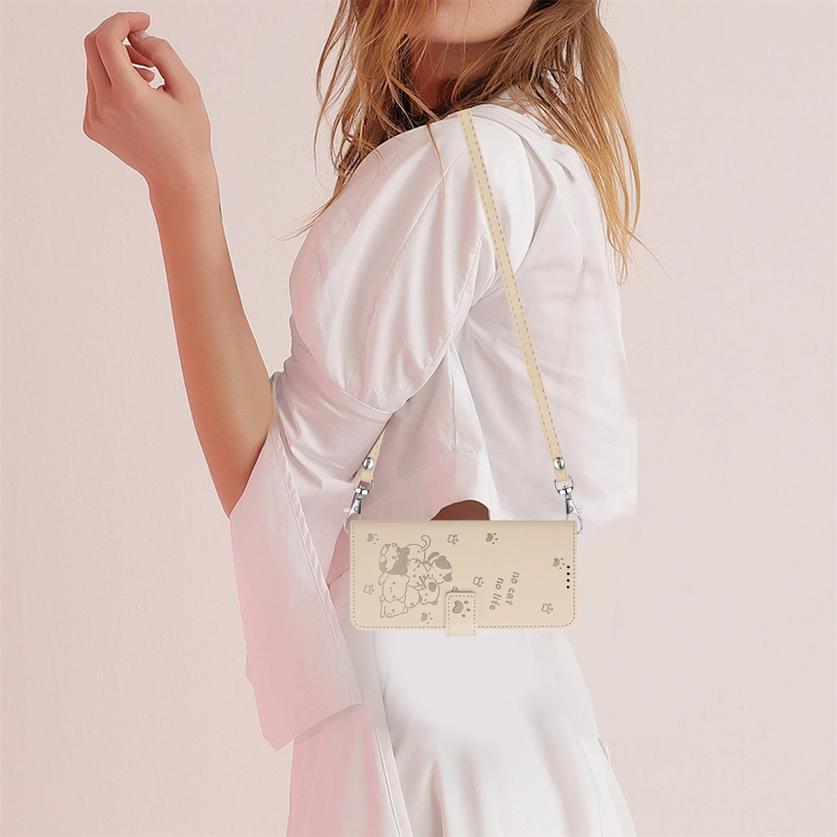 حافظة هاتف جلدية قابلة للطي لهاتف فوجيتسو FCNT راكوراكو F-53E السهام WE2 Plus F-51E F-52E حافظة كتف هريرة