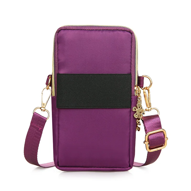 Bolso cruzado con globos para teléfono móvil para mujer, bolso de hombro de moda para mujer, bolsa para teléfono celular con enchufe para auriculares, billetera de 3 capas