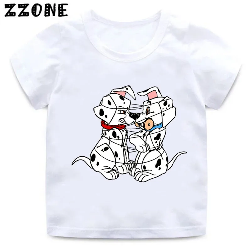 101 Dalmatians Little Spotted Dogs Print Kids T-Shirts Cartoon Baby Girls Clothes Boys Summer Short Sleeve T shirt Children Tops