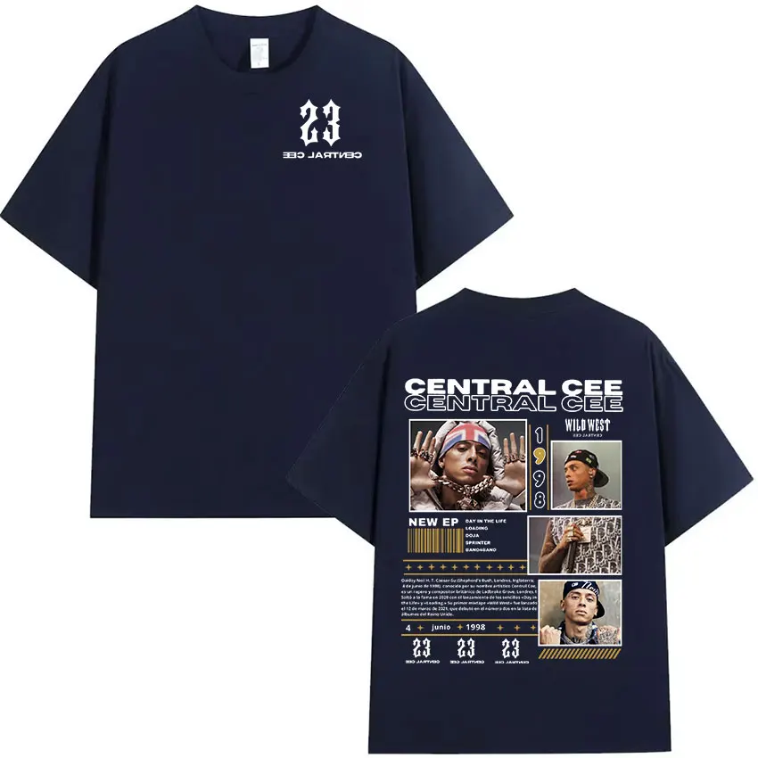 central cee ツアー限定Tシャツ Mサイズ Rapper CENTRAL CEE WILD WEST Tour 2025 Graphic T Shirts Men's