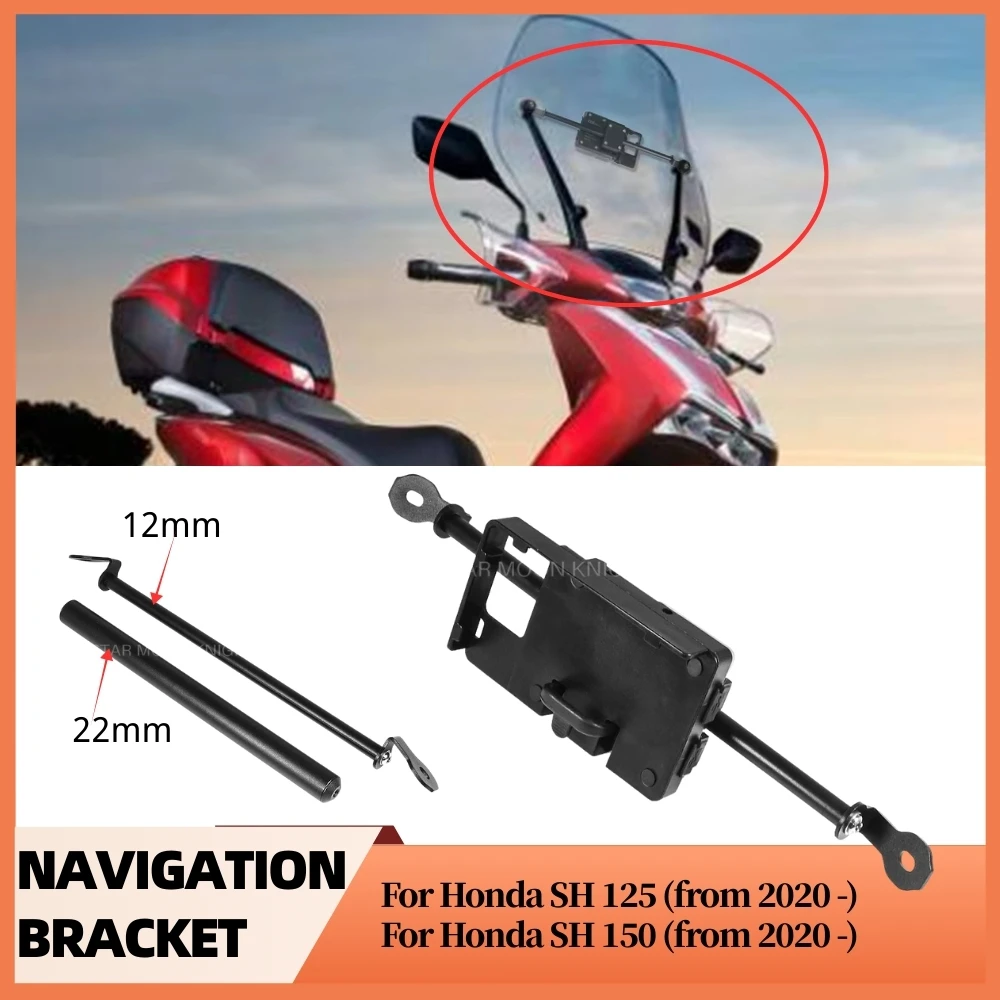 

For Honda SH125 SH150 2020 - Phone Holder SH 125 Stand Holder Smartphone Phone Holder Stand GPS Navigation Plate Bracket