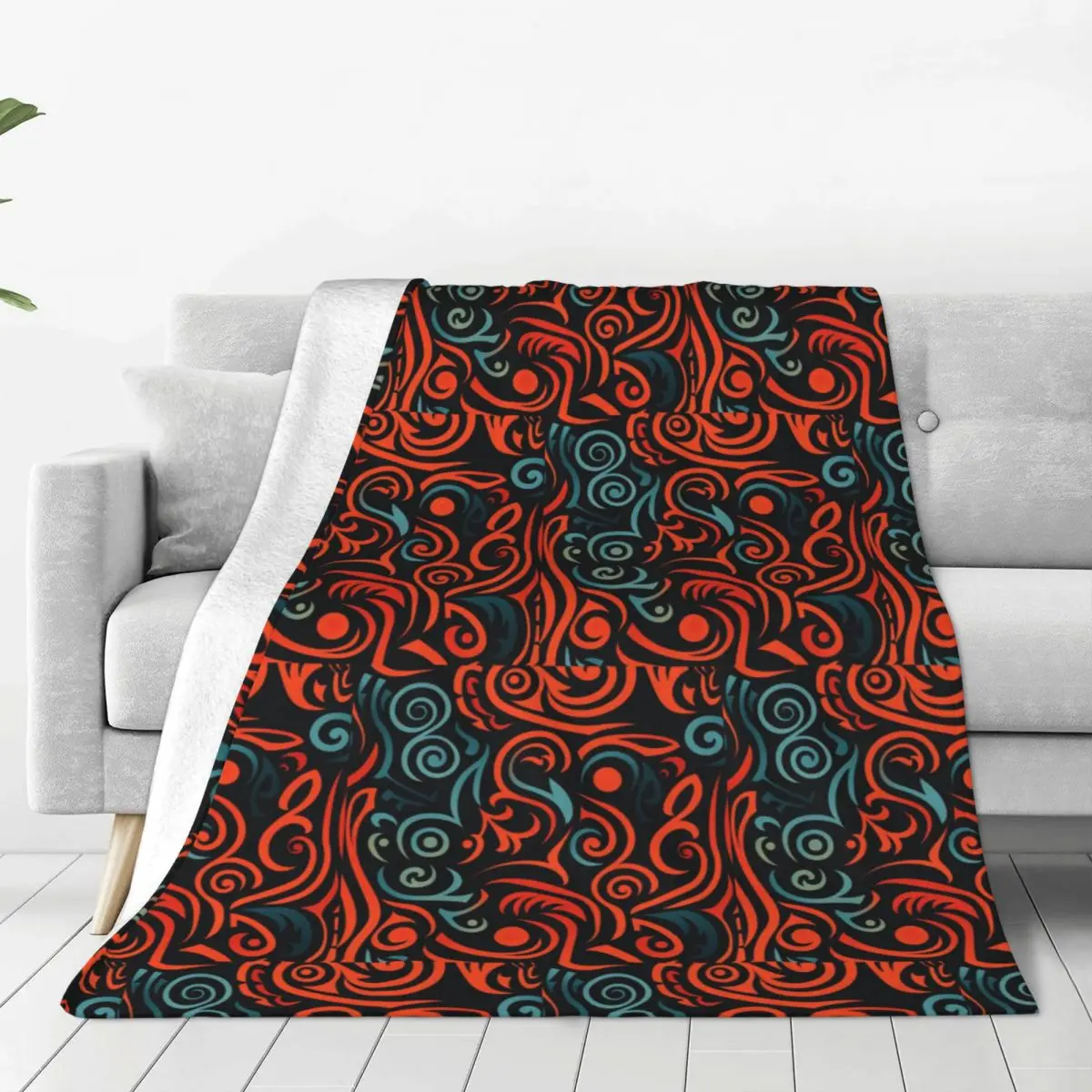 Maori Style Blanket Fleece Warm Throw Blankets Sofa Throw Blanket For Couch Bedding Travel Throws Bedspread Quilt