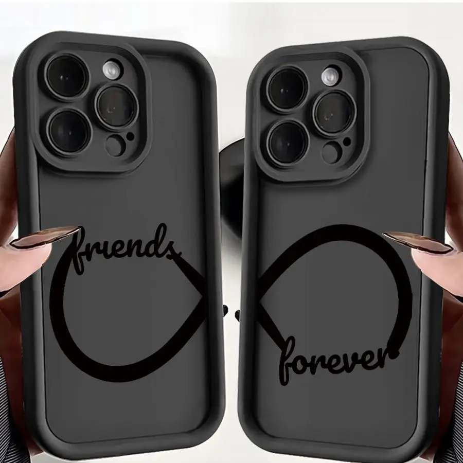 Best Friends Forever Always Phone Case for iPhone 16 15 Pro Max 13 12 11 Pro 14ProMax 16Plus 12Pro ShockProof Cover Funda Capa