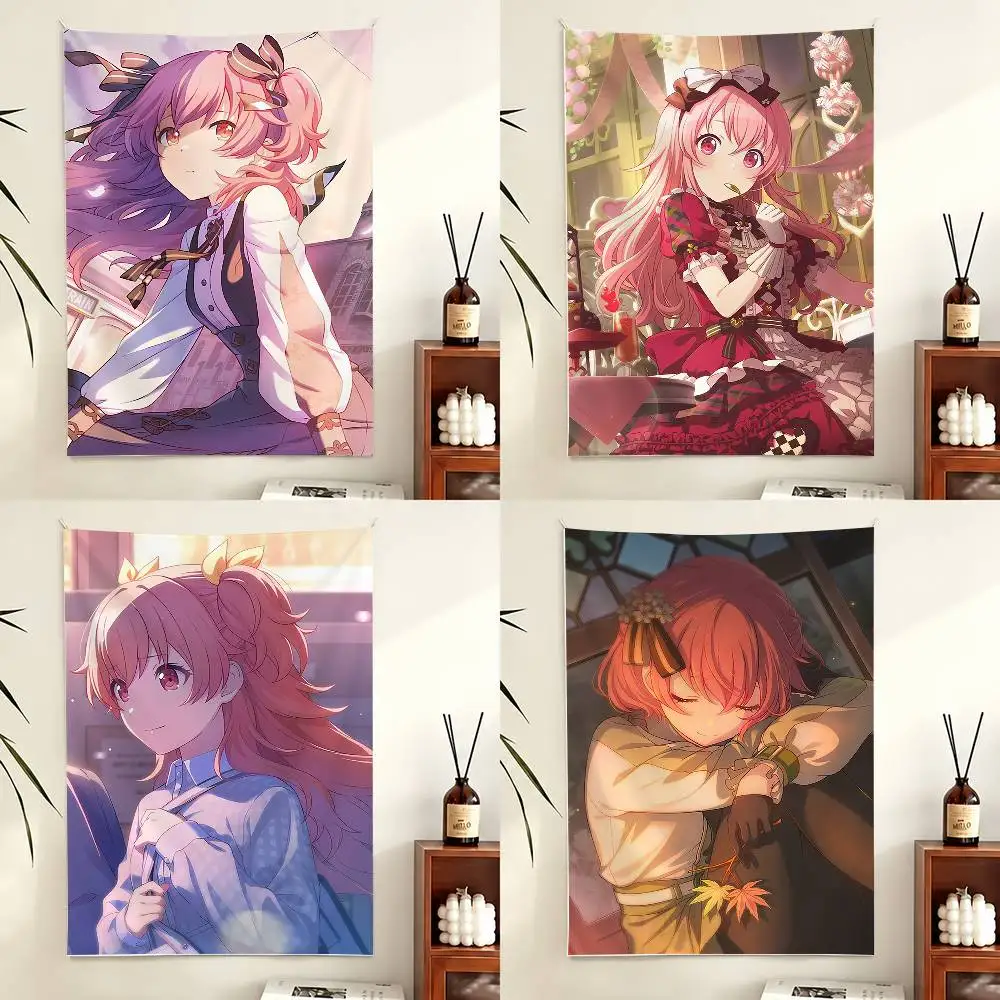 Project SEKAI Momoi Airi Flagge, Outdoor-Dekorationen für Schlafzimmer, Heimdekorationsartikel, Dekorationsbanner