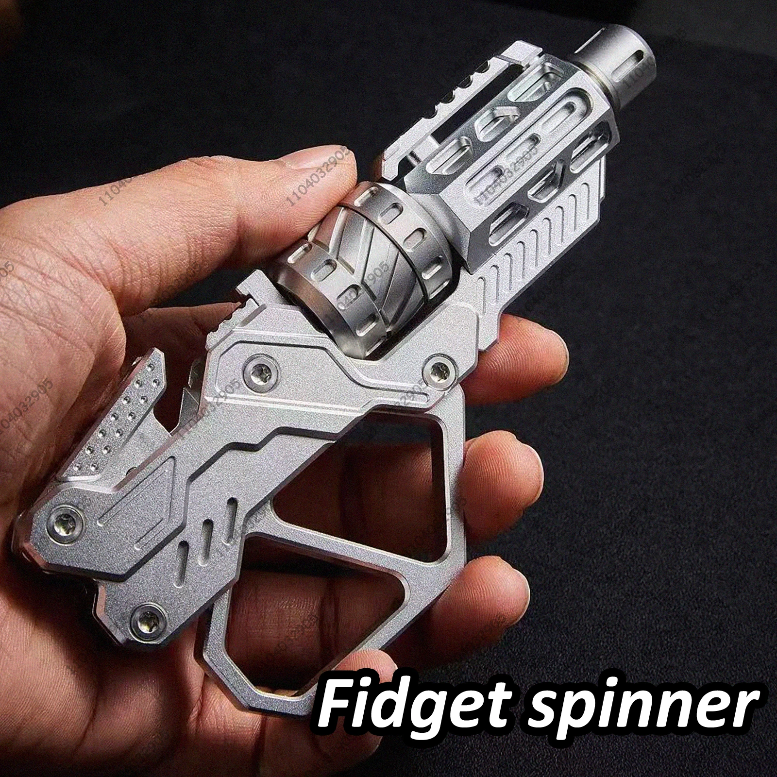 EDC Toy QT-3000 Fidget Slider Revolver Flip Pistol Fidget Spinner Metal Card Push Fidget Gear Gadget Stress Relief Boys Gift