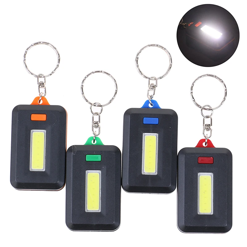 

Cob flashlight keychain mini led flashlight portable outdoor emergency light