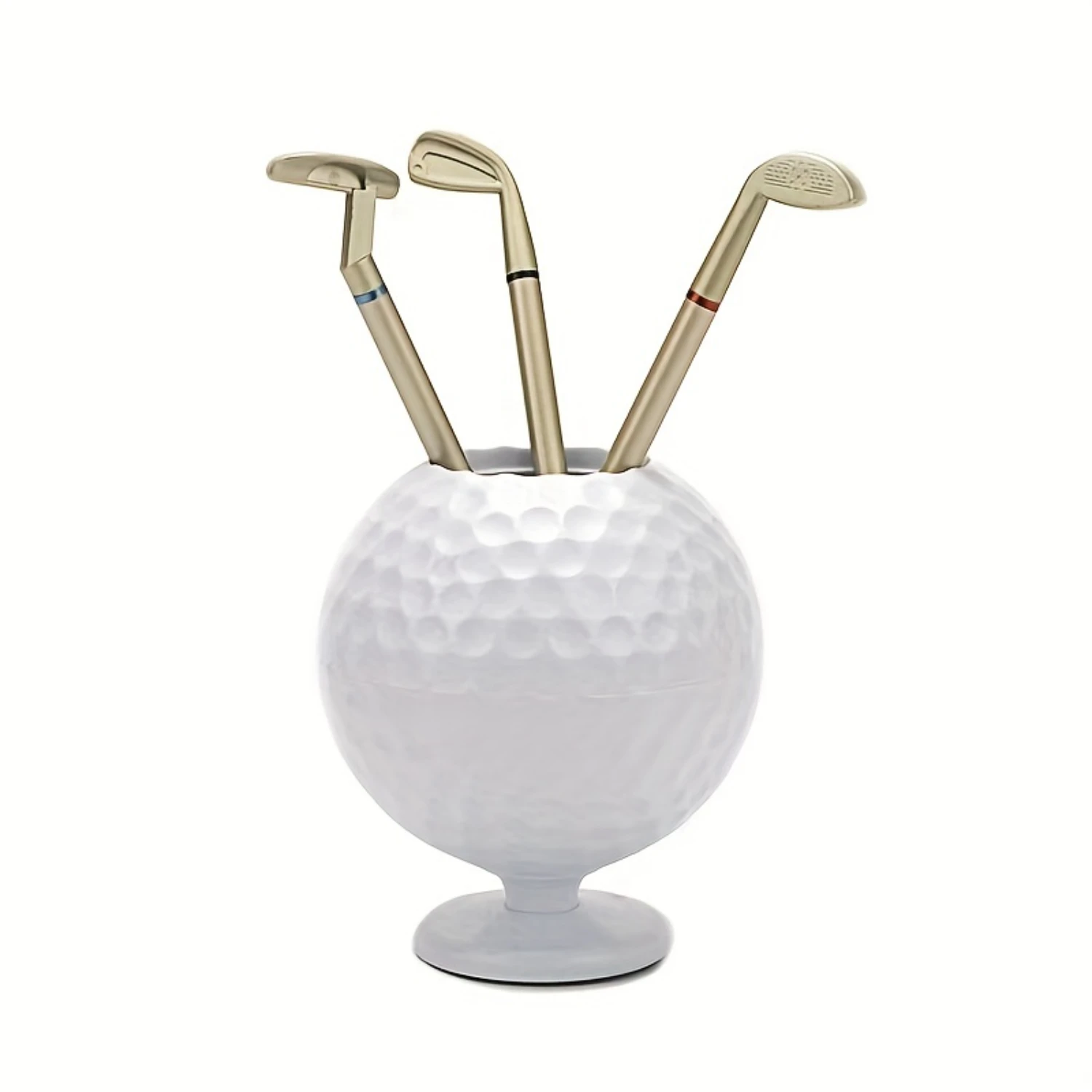 Mini Golf Ball Design Pen Pencil Holder - Unique Desk Accessory with Fun Twist - Perfect Creative Gift for Anyone