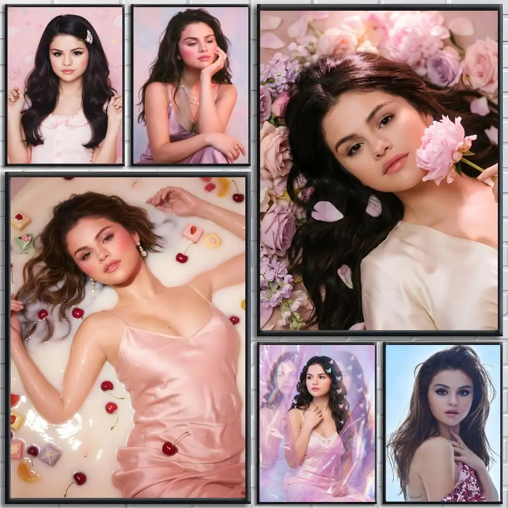 S-Selena Gomez Poster poster Self-adhesive wall stickers, suitable for room decoration, high-quality printing.